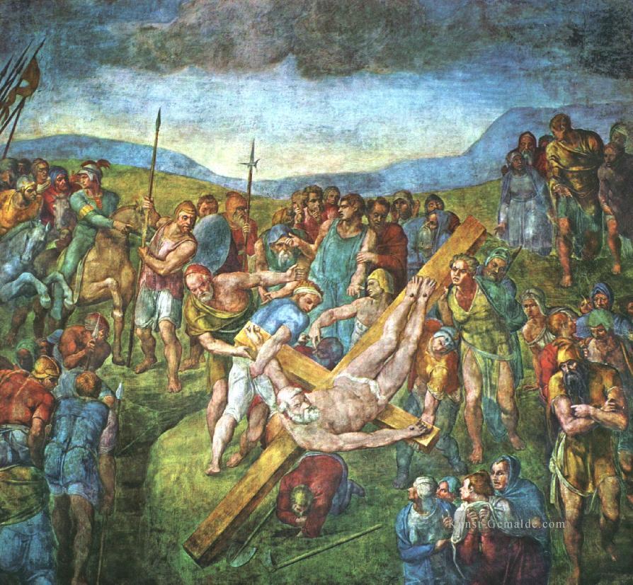 Matyrdom von St Peter Hochrenaissance Michelangelo Ölgemälde